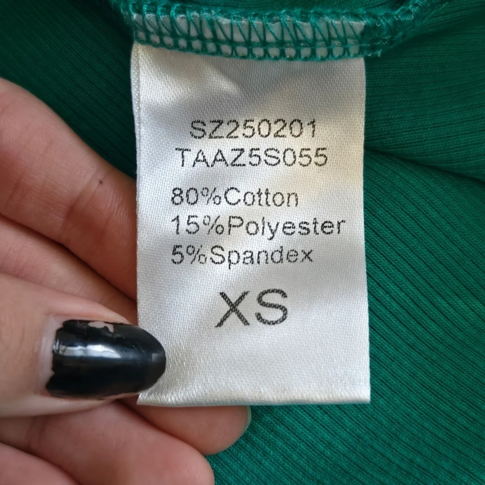 Automet Green Washed Rib Tank Top. Size xsmall. New. - Picture 7 of 9